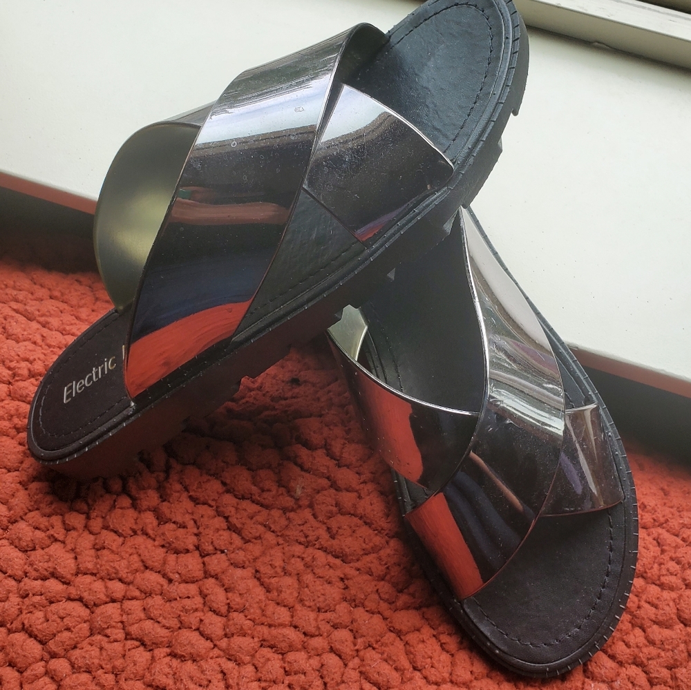 Electric Karma Pewter Sandals Size 11